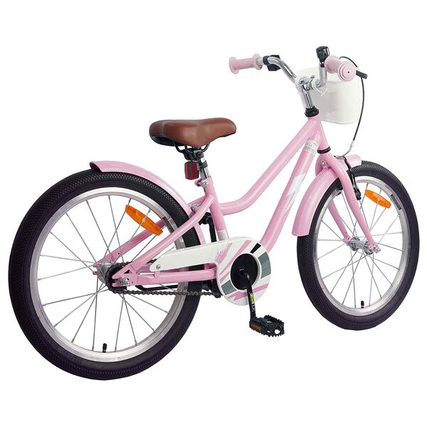 vidaXL Kinderfiets 18 Inch voor 5-7 jaar oud Lichtroze