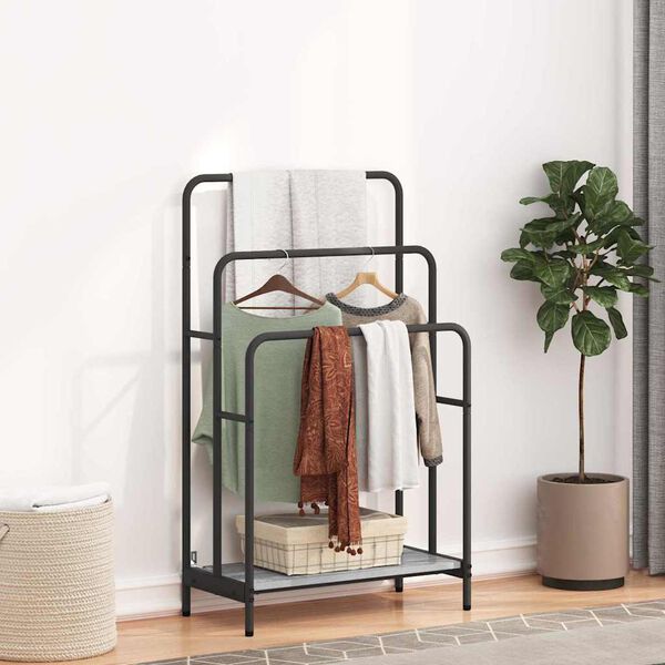 vidaXL Kledingrek Grijs Sonoma 60 x 30 x 100,5 cm Bewerkt hout