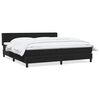 vidaXL Boxspring met matras fluweel zwart 200x220 cm