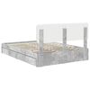vidaXL Opslag bed met hoofdeinde Beton Grijs 150 x 200 cm Bewerkt hout