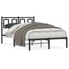 vidaXL Bedframe met hoofdbord metaal zwart 120x200 cm