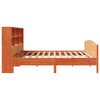 vidaXL Bed met boekenkast zonder matras grenenhout wasbruin 200x200 cm