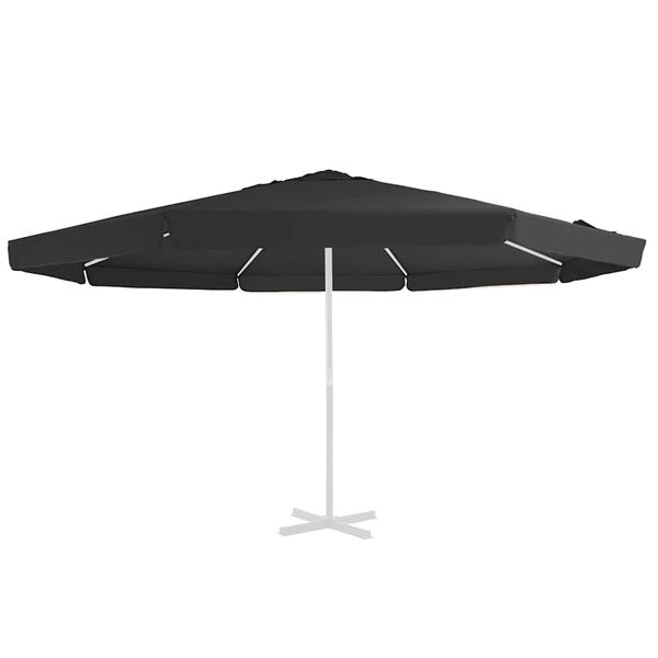 vidaXL Vervangingsdoek voor parasol 515 cm zwart