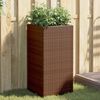 vidaXL Plantenbak 40x40x80 cm poly rattan bruin