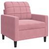 vidaXL 4-delige Loungeset met kussens fluweel roze