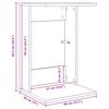 vidaXL Bijzettafel Wit 40 x 38 x 62,5 cm Bewerkt hout