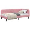 vidaXL Hoekbedframe met hoofdeinde Roze 100 x 200 cm Fluweel