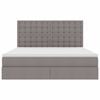vidaXL Opslag bed met matras met matras Taupe 160 x 200 cm Polyester