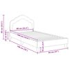 vidaXL Bedframe voor kinderen met hoofdbord Donkergrijs 90 x 190 cm