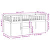 vidaXL Kinderbed zonder matras massief grenenhout wit 90x190 cm