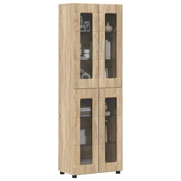 vidaXL Hoge kast FLORIN Sonoma Eiken 60 x 35 x 182 cm Bewerkt hout