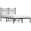 vidaXL Bedframe met hoofdbord metaal zwart 120x200 cm