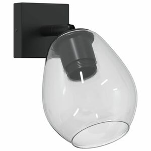 vidaXL Plafondspot Zwart 13 x 13 x 26 cm Glas en Metaal