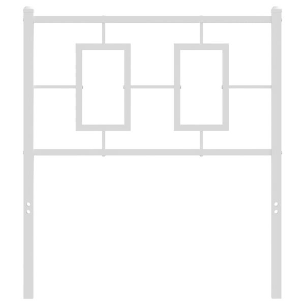 vidaXL Vervangend hoofdbord 80 cm metaal wit