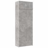 vidaXL Opbergkast 80x42,5x225 cm bewerkt hout betongrijs