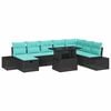 vidaXL Tuin Sofa Set 9 st poly rattan