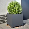 vidaXL Plantenbak 50x50x50 cm staal antracietkleurig