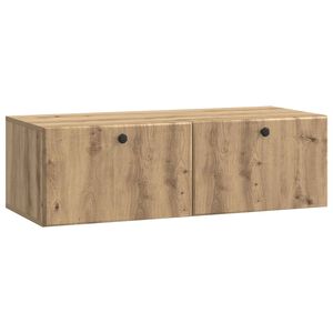 vidaXL Wandbeugel TV-kast 98 x 41 x 30 cm Artisanaal eiken