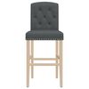 vidaXL Barstoelen 2 st massief rubberhout en stof