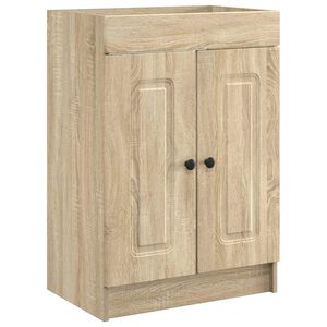 vidaXL Badkamer onder wastafel kast Sonoma Eiken 56 x 37,5 x 81 cm