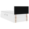 vidaXL Opslag bed met matras met matras Puur Wit 90 x 200 cm Nep Leer