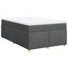 vidaXL Boxspring met matras stof donkergrijs 120x200 cm
