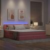 vidaXL Opbergbed met LED met matras met LED Roze 160 x 200 cm Fluweel