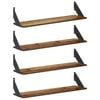 vidaXL Wandschappen 4 st Oud hout 80 x 20 x 17 cm