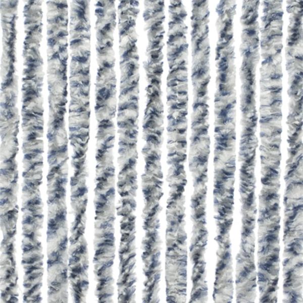 Travellife Vliegengordijn Chenille Rain 185x56 cm grijs en blauw