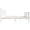 vidaXL Bedframe massief hout wit 150x200 cm