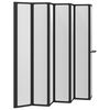 vidaXL Douchescherm Zwart 168 x 140 cm Aluminium