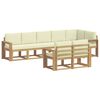 vidaXL Buiten bankenset 8 st Wit en cr&egrave;mekleurig Polyester