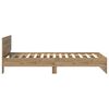 vidaXL Bedframe met hoofdeinde Artisan Eiken 90 x 200 cm Bewerkt hout