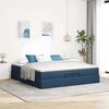 vidaXL Ottoman bed met matras 180x200cm stof blauw