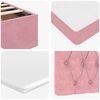 vidaXL Ottoman bed met matrassen 140x200cm fluweel roze