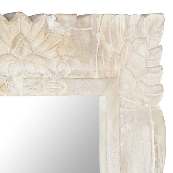 vidaXL Spiegel 110x50 cm massief mangohout wit