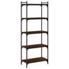 vidaXL Boekenkast 5-laags 60x30x154 cm bewerkt hout bruin eikenkleur