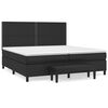 vidaXL Boxspring met matras kunstleer zwart 200x200 cm