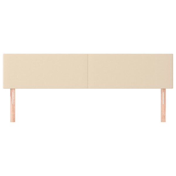 vidaXL Hoofdborden 180x5x78/88 cm stof cr&egrave;mekleurig