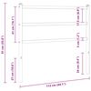 vidaXL Vervangend hoofdbord 107 cm metaal wit