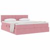 vidaXL Opslag bed met matras met hoofdeinde Roze 90 x 200 cm