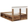vidaXL Bedframe met hoofdeinde Oudhout 120 x 190 cm Massief grenenhout
