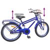 vidaXL Kinderfiets 18 Inch voor 5-7 jaar Donkerblauw