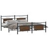 vidaXL Bedframe zonder matras metaal bruin eikenkleur 180x200 cm