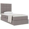 vidaXL Opslag bed met matras met matras Taupe 90 x 200 cm Polyester