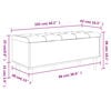 vidaXL Opbergbankje 102x42x46 cm bewerkt hout gerookt eikenkleurig