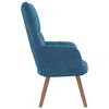 vidaXL Relaxstoel fluweel blauw