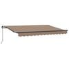 vidaXL Uitschuifbare luifel Taupe 2,5 x 2 m Stof