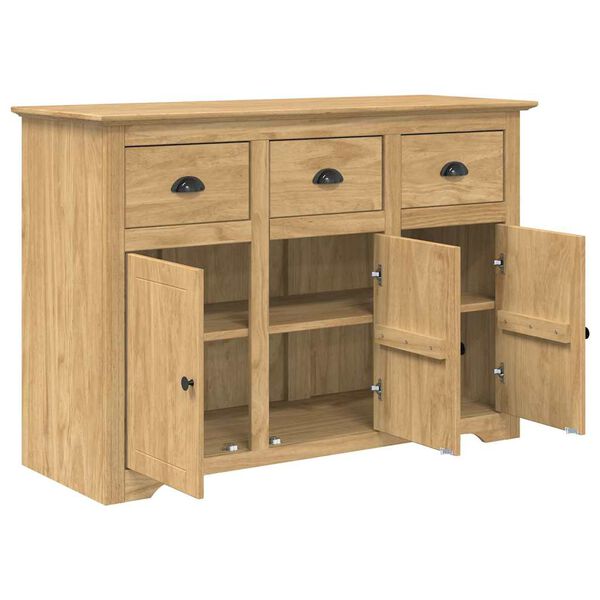 vidaXL Dressoir BODO Honingbruin 115,5 x 44 x 80 cm Bewerkt hout