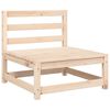 vidaXL Tuinbank zonder armleuningen met kussens massief grenenhout